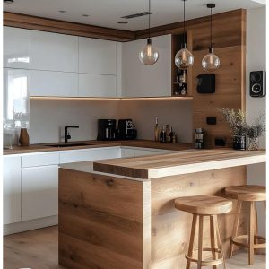 Cuisine Sur-Mesure en Bois Massif (example 6)
