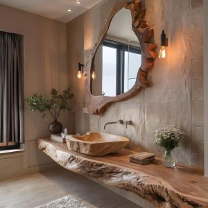 Salle de Bain en Noyer Sur-Mesure