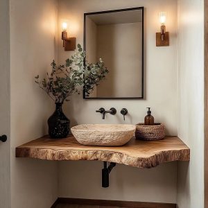 Salle de Bain en Noyer Sur-Mesure