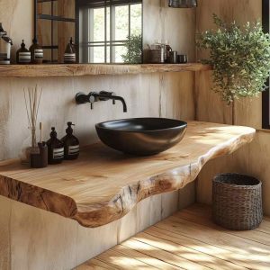 Salle de Bain en Noyer Sur-Mesure